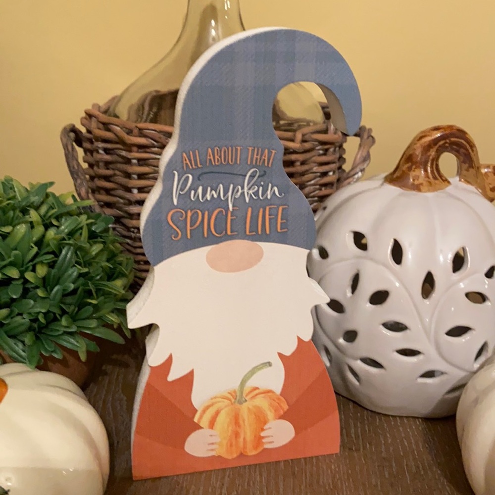 Pumpkin Spice Life Gnome Decor